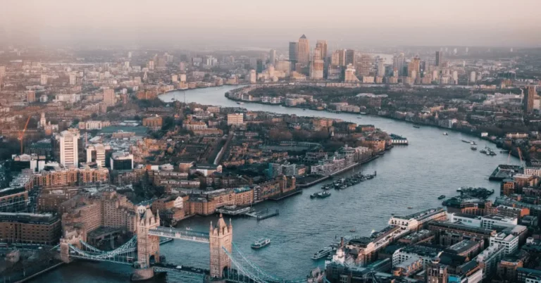 Aerial view of London
