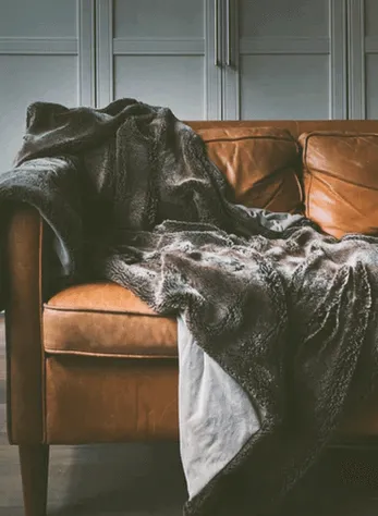 Blanket on a Sofa