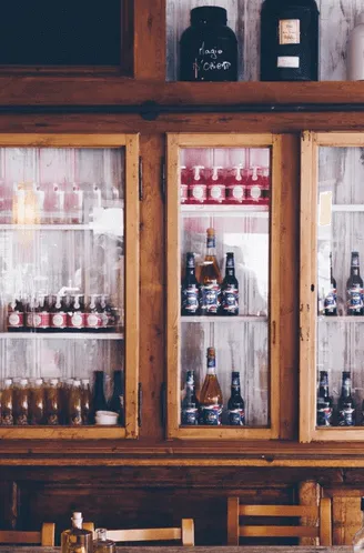 Jars on Top of Cabinets
