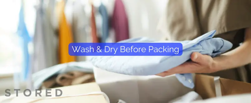 wash and dry before packing