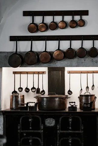 Hanged Pots on the Wall