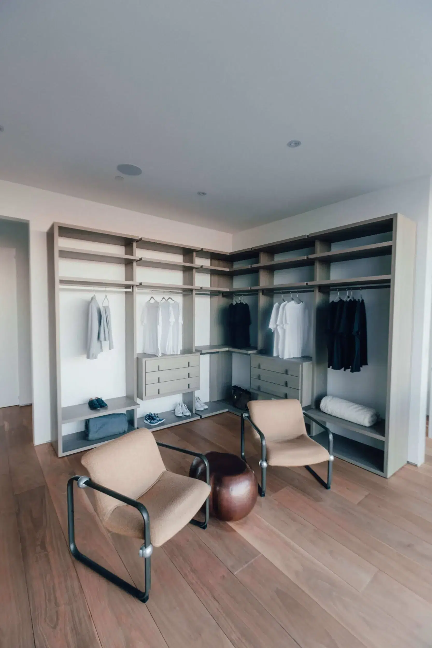 Spacious Man's Closet With Bar