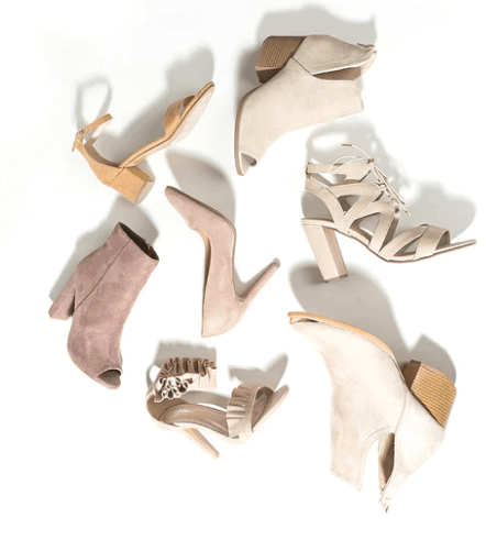 Heels on a White Font.
