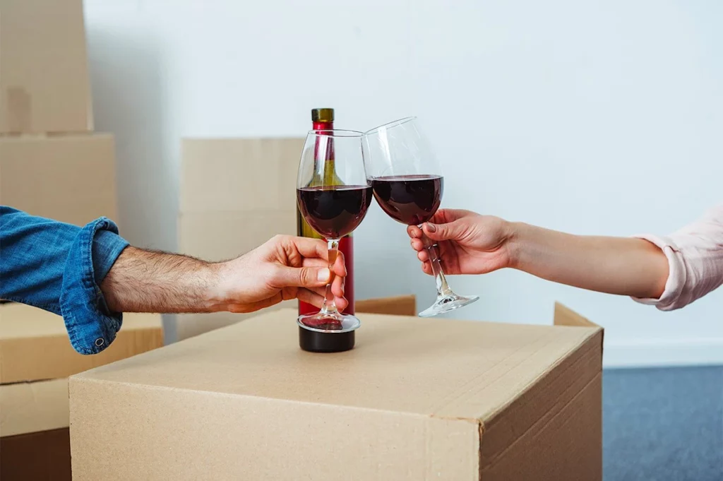 Stockage du vin pendant un déménagement estival