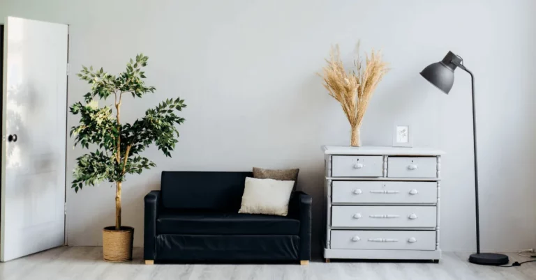 Small sofa and a chest of drawers