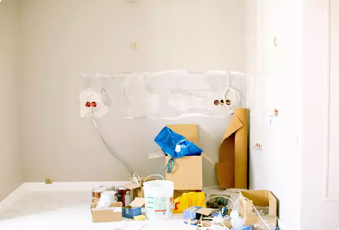 A room full of renovation tools