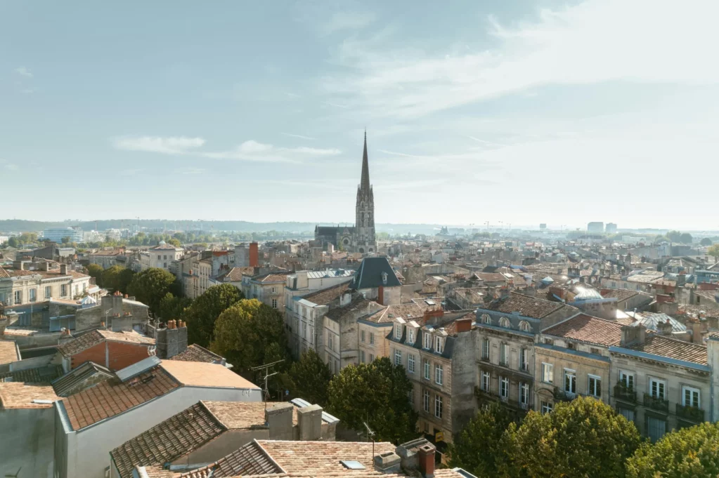 vue aerienne ville de bordeaux