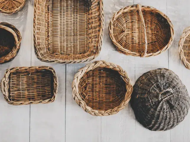 Brown Wicker Racks