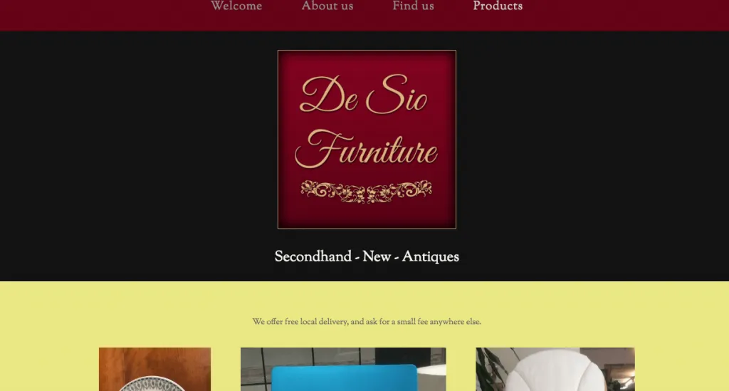 De Sio Furniture website
