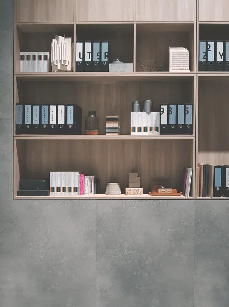 Project Folders on Shelves