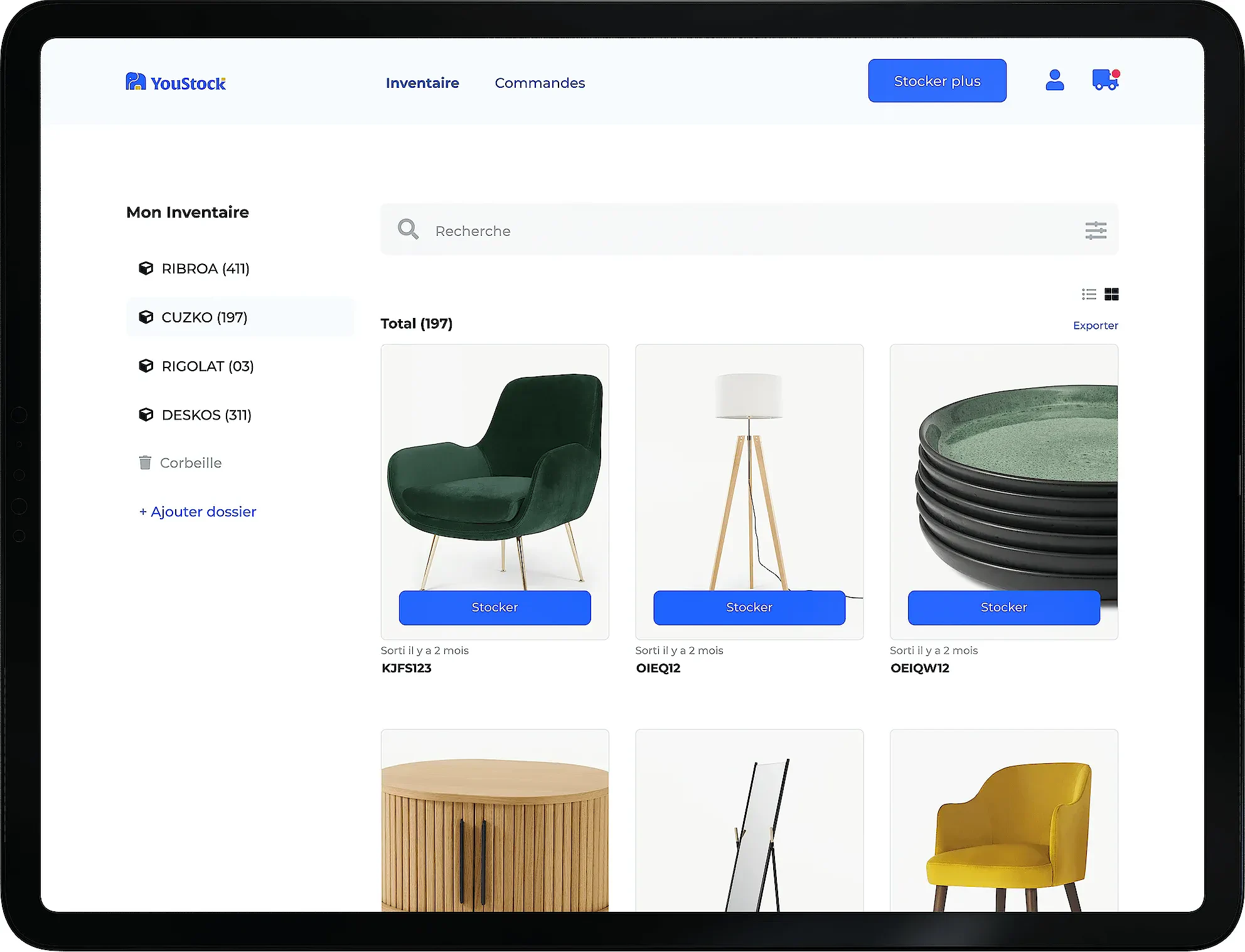 YouStock storage inventory