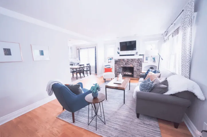 Bright Living Room With Interesting Floors