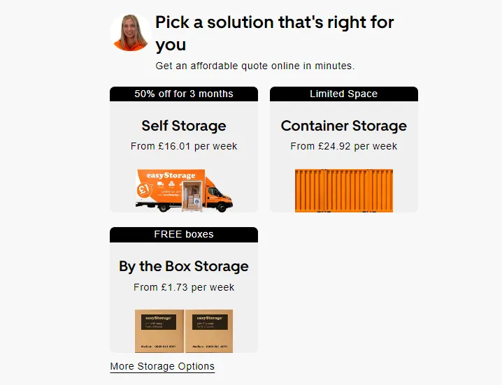 Storage pricing easystorage