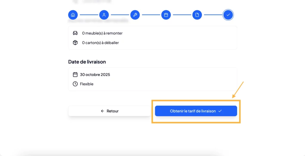 YouStock processus de livraison obtenir tarif