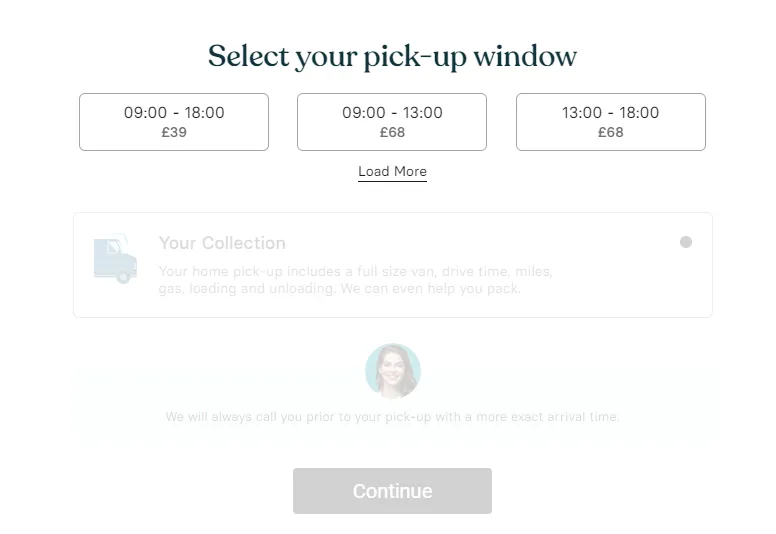 ideal pickup time stored