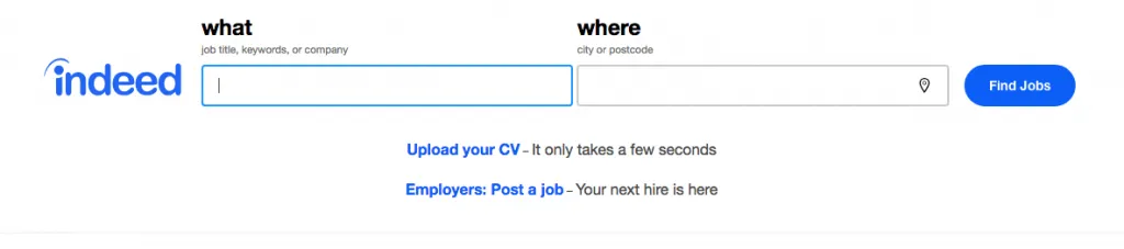 indeed search website