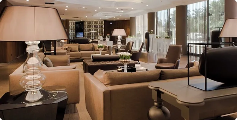 Modern hotel lounge