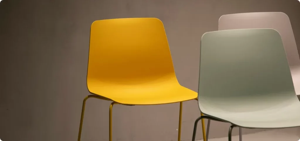 3 colorful chairs
