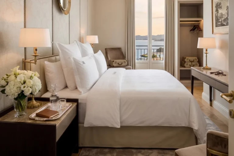 chambre préparée pour l'arrivée de clients