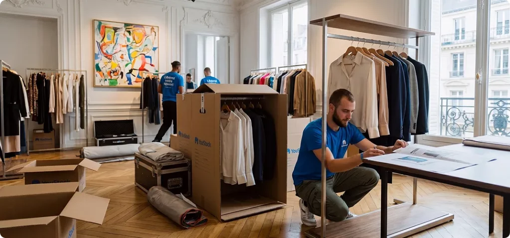 logistics ready to wear and fashion showroom